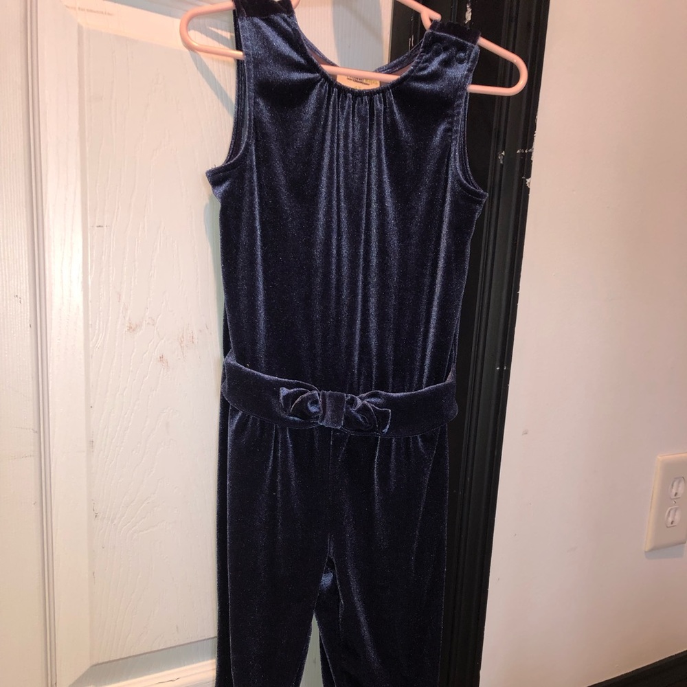 Velvet blue romper